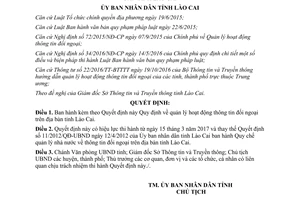 Quyết định 09/2017/QĐ-UBND quản lý hoạt động thông tin đối ngoại tỉnh Lào Cai