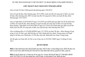 Quyết định 280/QĐ-UBND Quy chế tổ chức hoạt động Cụm Khối thi đua Hòa Bình 2017