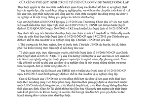 Chỉ thị 05/CT-UBND thực hiện Nghị định 16/2015/NĐ-CP Thừa Thiên Huế 2017