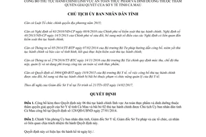 Quyết định 406/QĐ-UBND 2017 công bố thủ tục hành chính lĩnh vực an toàn thực phẩm Cà Mau