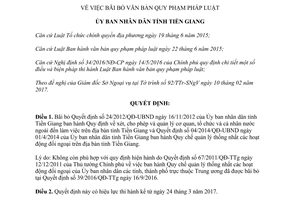 Quyết định 03/2017/QĐ-UBND bãi bỏ 24/2012/QĐ-UBND và 04/2014/QĐ-UBND Tiền Giang 2017
