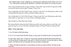 Thông tư 50/2017/TT-BQP mối quan hệ công tác Cục Thi hành án Phòng Thi hành quân khu Bộ Quốc phòng
