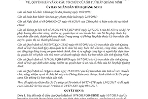 Quyết định 662/2017/QĐ-UBND chức năng nhiệm vụ quyền hạn cơ cấu Sở Tư pháp Quảng Ninh