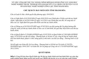 Quyết định 711/QĐ-UBND 2017 thủ tục hành chính giáo dục nghề nghiệp Ủy ban huyện Thanh Hóa