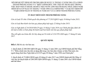Quyết định 08/2017/QĐ-UBND bãi bỏ 200/2001/QĐ-UB 75/QĐ-UBND Đà Nẵng