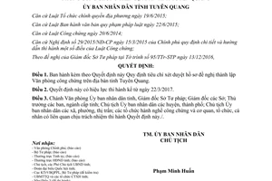 Quyết định 02/2017/QĐ-UBND tiêu chí xét hồ sơ lập Văn phòng công chứng Tuyên Quang 2017