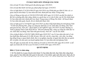 Quyết định 726/2017/QĐ-UBND chức năng quyền hạn cơ cấu tổ chức Sở Tài chính Quảng Ninh