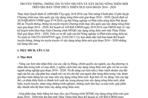 Kế hoạch 49/KH-UBND truyền thông xây dựng nông thôn mới Thừa Thiên Huế 2016 2020 2017