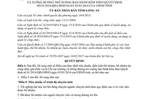 Quyết định 11/2017/QĐ-UBND sửa đổi Quy định tiêu chuẩn bổ nhiệm lại công chức Long An