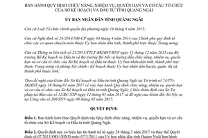 Quyết định 10/2017/QĐ-UBND chức năng nhiệm vụ quyền hạn cơ cấu Sở Kế hoạch Đầu tư Quảng Ngãi