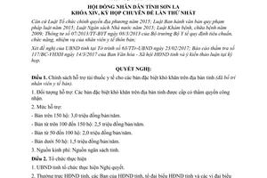 Nghị quyết 38/2017/NQ-HĐND chính sách hỗ trợ túi thuốc y tế cho bản đặc biệt khó khăn Sơn La