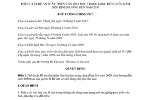 Quyết định 329/QĐ-TTg Đề án phát triển văn hóa đọc trong cộng đồng đến 2020 định hướng 2030 2017