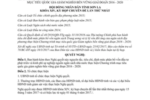 Nghị quyết số 29/2017/NQ-HĐND nguyên tắc tiêu chí định mức phân bổ ngân sách nhà nước Sơn La 2017