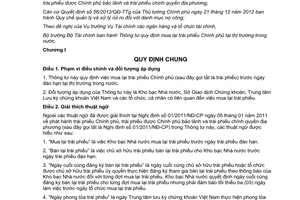 Thông tư 22/2017/TT-BTC quy định mua lại trái phiếu Chính phủ tại thị trường trong nước