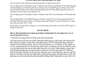 Quyết định 644/QĐ-UBND phê duyệt Kiến trúc Chính quyền điện tử Cần Thơ 2017