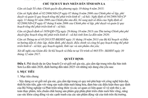 Quyết định 579/QĐ-UBND Dự án Quy hoạch Cơ sở giết mổ gia súc gia cầm Sơn La 2017