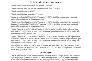 Quyết định 12/2017/QĐ-UBND bổ sung dịch vụ lưu trú vào danh mục phải thực hiện kê khai giá Bình Định