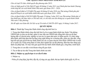 Quyết định 589/QĐ-UBND thành lập Trung tâm Hành chính công cấp tỉnh Sơn La 2017