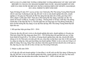Thông báo 147/TB-VPCP tái cơ cấu doanh nghiệp nhà nước 2011 2016 2017