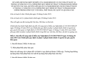 Nghị định 28/2017/NĐ-CP sửa đổi 131/2013/NĐ-CP 158/2013/NĐ-CP