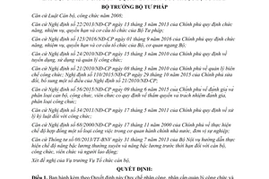 Quyết định 333/QĐ-BTP Quy chế phân công phân cấp quản lý công chức người lao động 2017