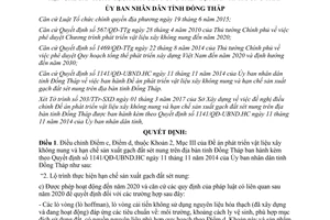 Quyết định 264/QĐ-UBND.HC phát triển vật liệu xây không nung hạn chế gạch đất sét nung Đồng Tháp 2017