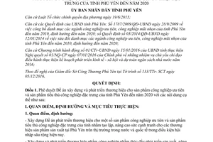 Quyết định 563/QĐ-UBND 2017 Đề án xây dựng phát triển thương hiệu sản phẩm Phú Yên