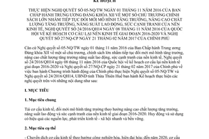 Kế hoạch 52/KH-UBND đổi mới mô hình tăng trưởng năng suất lao động sức cạnh tranh Huế 2017