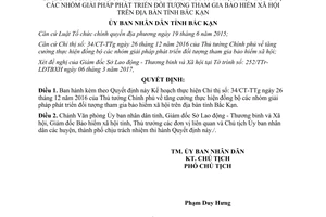 Quyết định 317/QĐ-UBND 2017 thực hiện Chỉ thị 34/CT-TTg phát triển đối tượng bảo hiểm Bắc Kạn