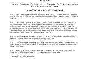 Quyết định 56/QĐ-HQĐB Quy chế phòng cháy chữa cháy cứu nạn cứu hộ Điện Biên 2017