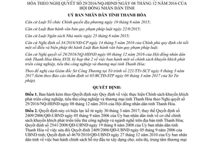 Quyết định 832/2017/QĐ-UBND phát triển công nghiệp tiểu thủ công nghiệp Thanh Hóa