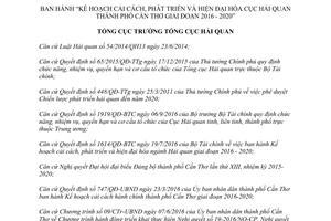 Quyết định 981/QĐ-TCHQ  2017 cải cách hiện đại hóa Cục Hải quan Cần Thơ  2016 2020