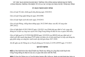 Quyết định 739/QĐ-UBND 2017 thông tin công khai Cổng Trang điện tử cơ quan nhà nước Hà Tĩnh