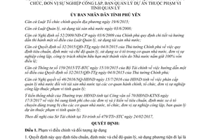 Quyết định 09/2017/QĐ-UBND quản lý sử dụng ô tô trang bị cơ quan nhà nước Phú Yên 2017