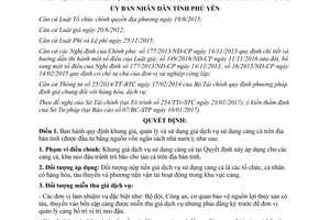 Quyết định 11/2017/QĐ-UBND khung giá quản lý sử dụng giá dịch vụ sử dụng cảng Phú Yên