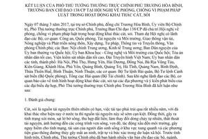 Thông báo 161/TB-VPCP kết luận Phó Thủ tướng thường trực  trong hoạt động khai thác cát sỏi 2017