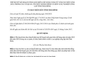 Quyết định 689/QĐ-UBND 2017 tinh giản biên chế cơ quan hành chính đơn vị sự nghiệp công lập