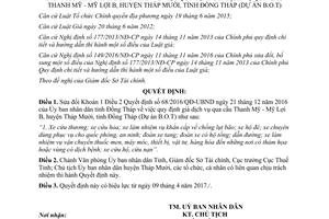 Quyết định 09/2017/QĐ-UBND sửa đổi Quyết định 68/2016/QĐ-UBND Đồng Tháp