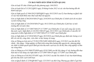 Quyết định 84/QĐ-UBND bảng giá Công ty trách nhiệm hữu hạn cấp thoát nước Tuyên Quang 2017