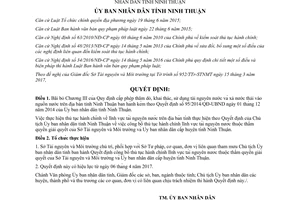 Quyết định 23/2017/QĐ-UBND bãi bỏ Chương III 95/2014/QĐ-UBND sử dụng nước Ninh Thuận