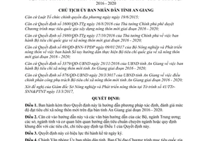 Quyết định 948/QĐ-UBND xác định đánh giá mức độ đạt nông thôn mới An Giang 2016 2020 2017