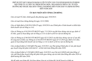 Quyết định 595/QĐ-UBND Quy hoạch tuyến vận tải hành khách cố định nội tỉnh Lâm Đồng 2020 2030 2017