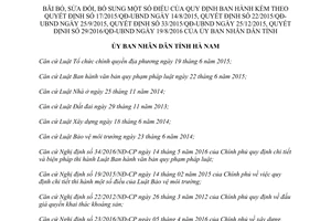 Quyết định 10/2017/QĐ-UBND sửa 17/2015/QĐ-UBND 22/2015/QĐ-UBND 33/2015/QĐ-UBND Hà Nam
