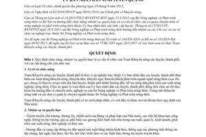 Quyết định 83/QĐ-UBND chức năng nhiệm vụ tổ chức Trạm Khuyến nông các huyện Tuyên Quang 2017