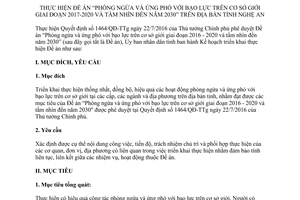 Kế hoạch 171/KH-UBND phòng ngừa và ứng phó với bạo lực trên cơ sở giới Nghệ An 2016 2020 2017