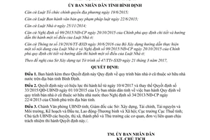 Quyết định 14/2017/QĐ-UBND Quy định về quy trình bán nhà ở cũ thuộc sở hữu nhà nước Bình Định