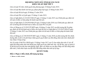 Nghị quyết 03/2017/NQ-HĐND quản lý lệ phí hộ tịch tỉnh Quảng Ngãi