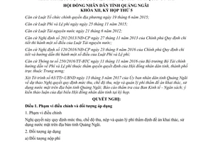 Nghị quyết 12/2017/NQ-HĐND quản lý phí thẩm định đề án khai thác sử dụng nước mặt Quảng Ngãi