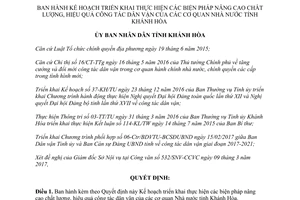 Quyết định 831/QĐ-UBND 2017 biện pháp nâng cao chất lượng hiệu quả công tác dân vận Khánh Hòa