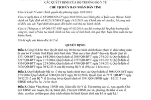 Quyết định 1121/QĐ-UBND 2017 thủ tục hành chính Bản sao y bản chính Sở Y tế Bình Định